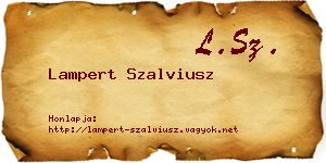 Lampert Szalviusz névjegykártya